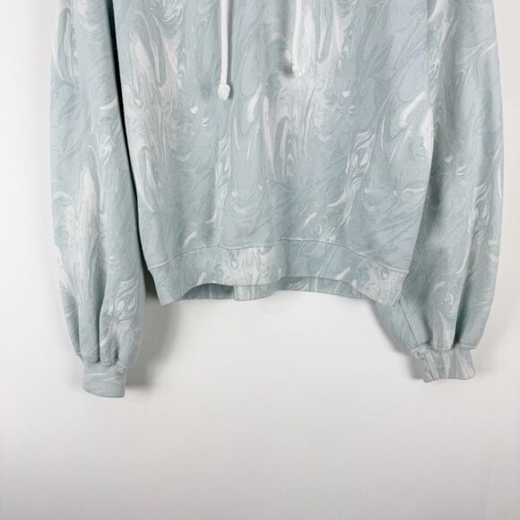 Abercrombie & Fitch Hoodie Women's Blue Marbled Soft Loungewear Sweatshirt - Picture 3 of 16